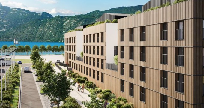 Achat / Vente immobilier neuf Aix-les-Bains résidence services à 300m du port de plaisance (73100) - Réf. 10984