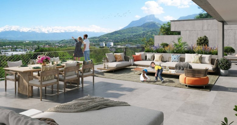 Achat / Vente immobilier neuf Bassens vue panoramique sur les massifs Granier et Belledonne (73000) - Réf. 11785