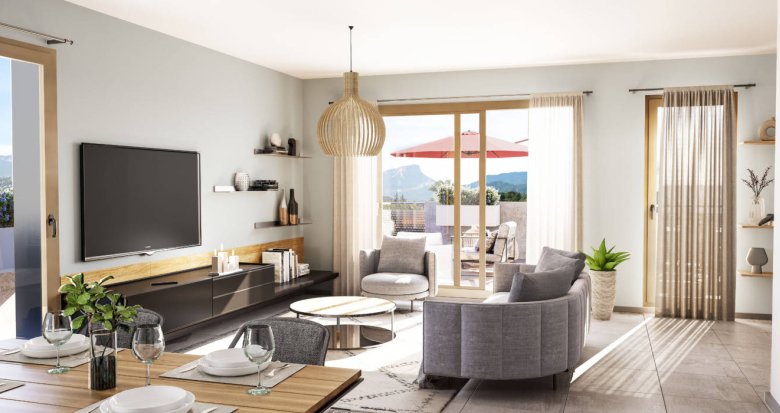 Achat / Vente immobilier neuf Saint-Alban-Leysse à 15 min en voiture du lac du Bourget (73230) - Réf. 11787