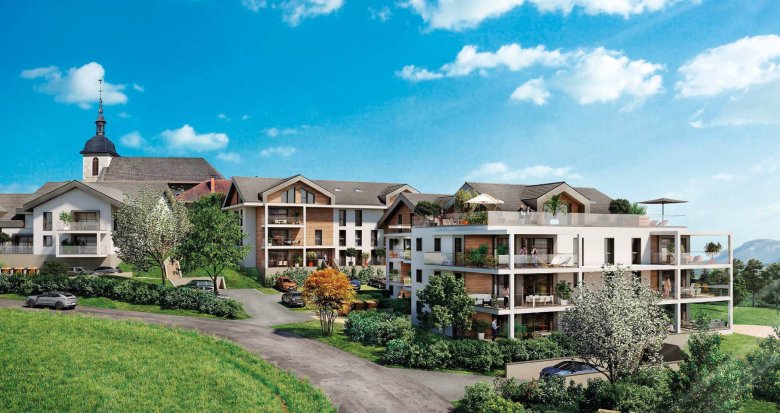 Achat / Vente immobilier neuf Saint-Martin-Bellevue vue sur la chaîne des Aravis (74570) - Réf. 11581